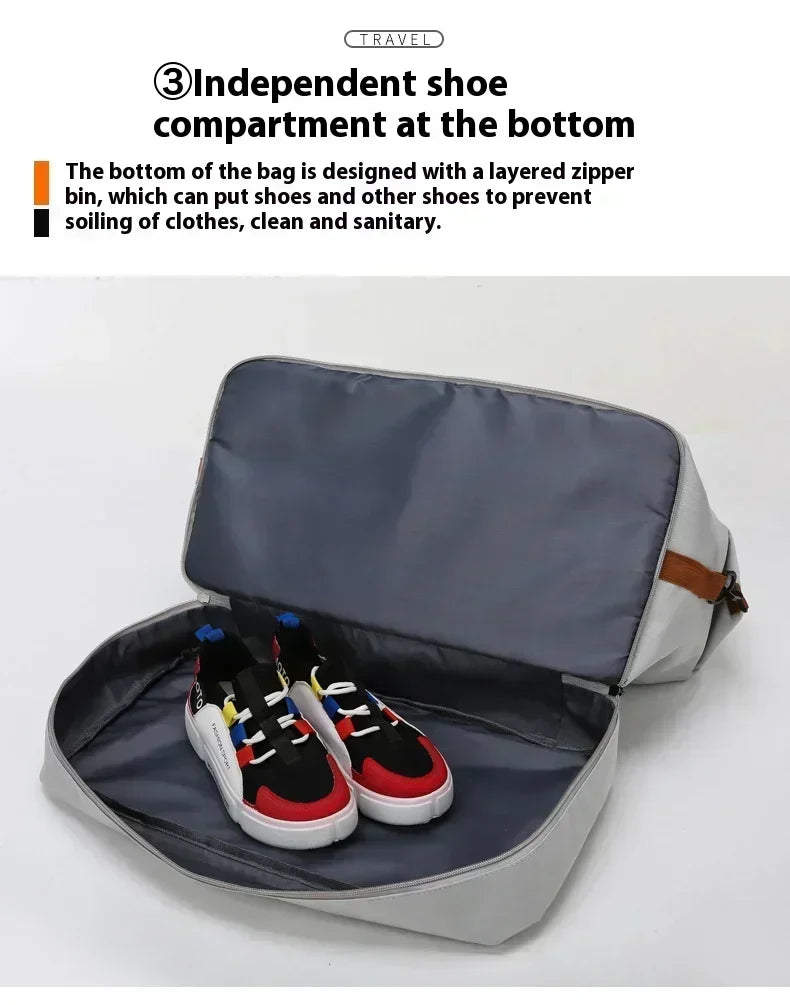Bolsa de Viagem para Academia de Grande Capacidade
Bolsa de fitness portátil para curtas distâncias. Ideal para transporte, pode ser usada como bolsa de ombro ou crossbody. Perfeito para homens que praticam esportes, é à