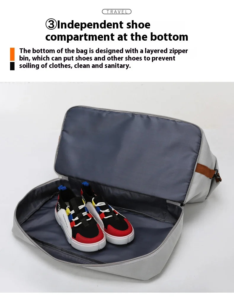 Bolsa de Viagem para Academia de Grande Capacidade
Bolsa de fitness portátil para curtas distâncias. Ideal para transporte, pode ser usada como bolsa de ombro ou crossbody. Perfeito para homens que praticam esportes, é à