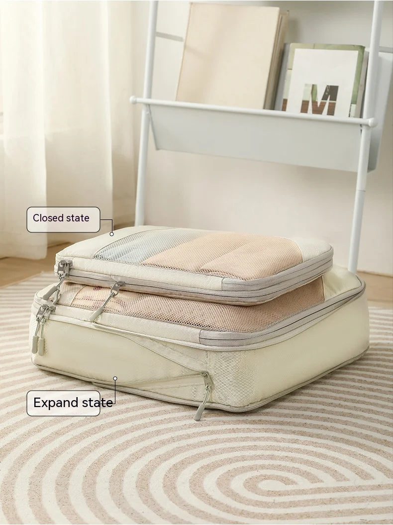 Cubos de Compressão para Malas - Acessórios de Viagem, Organizadores Expansíveis e Leves.