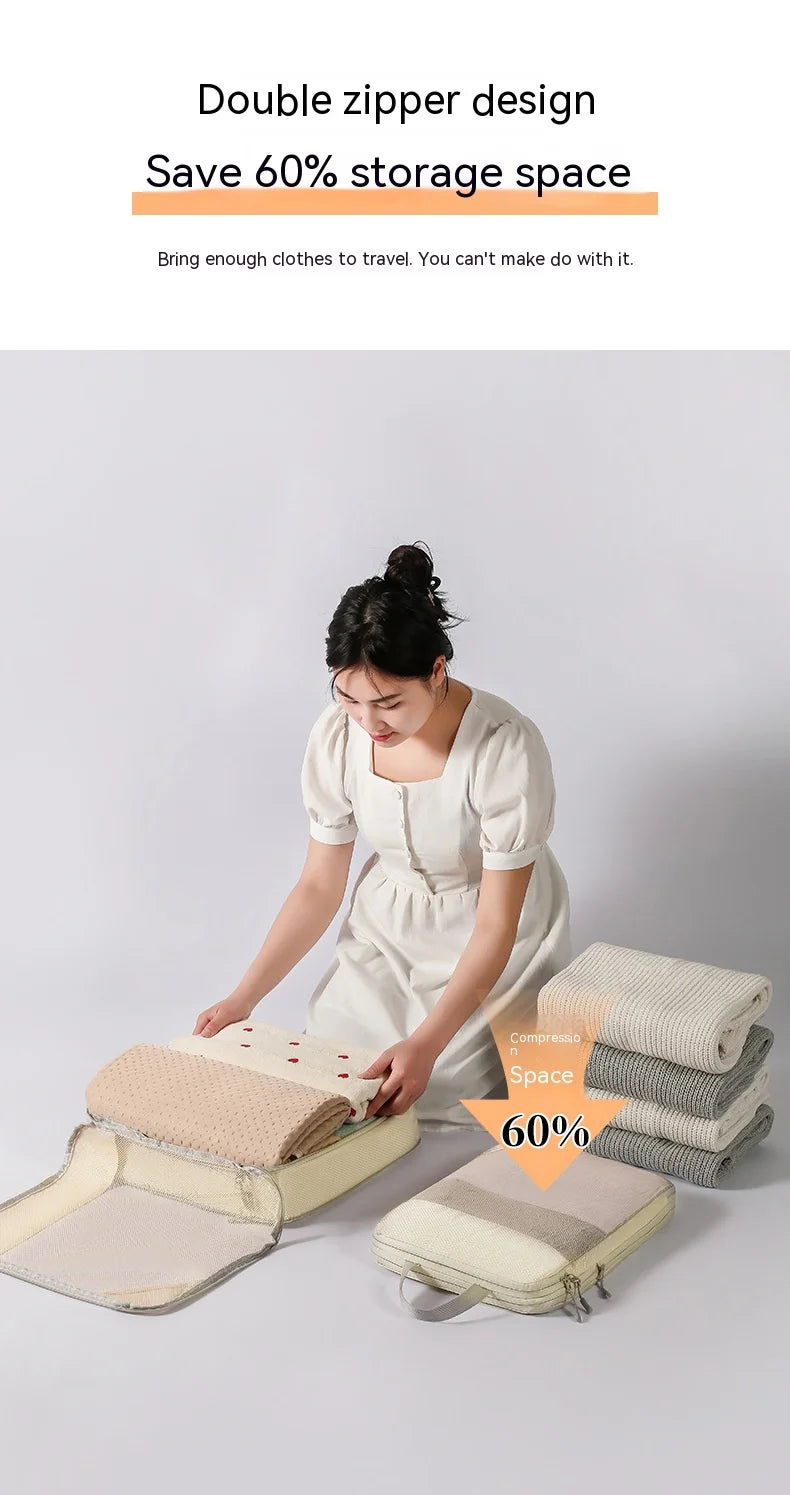 Cubos de Compressão para Malas - Acessórios de Viagem, Organizadores Expansíveis e Leves.